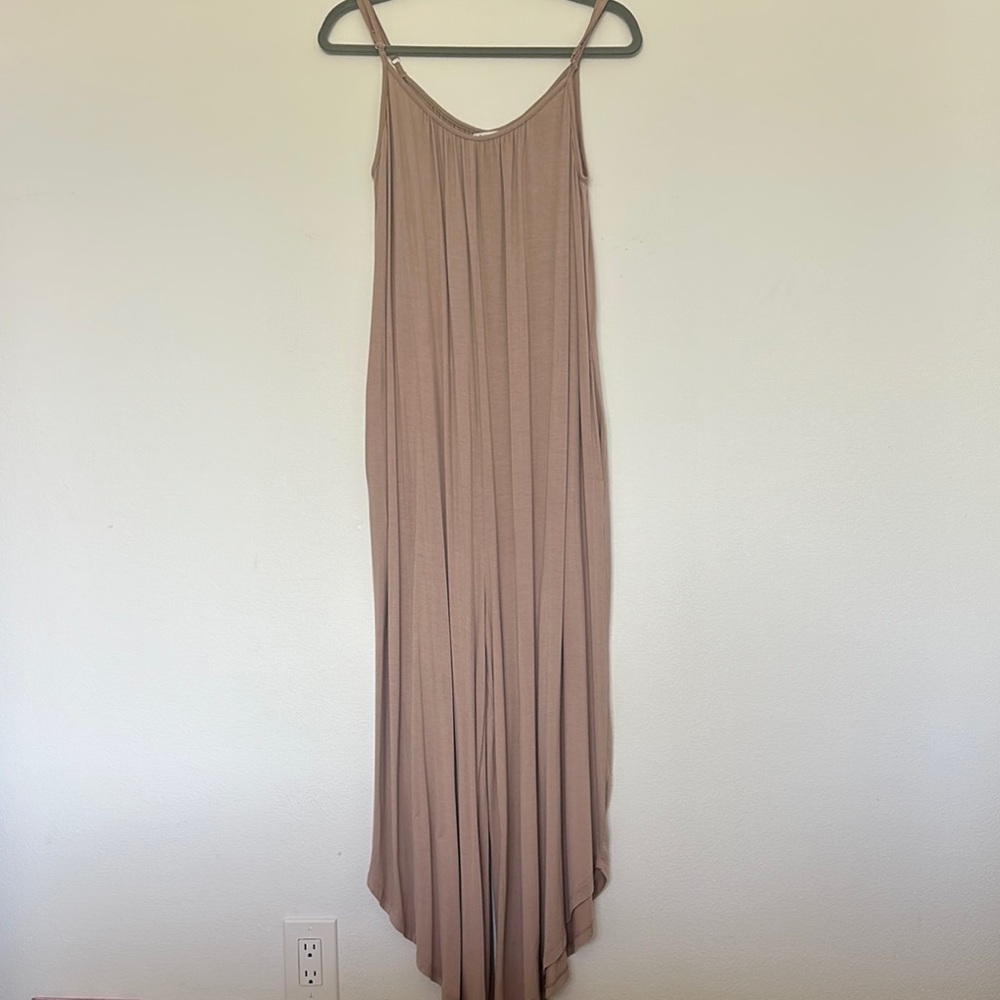 Z Supply NWOT Brown Asymmetrical Wide Leg Jumpsuit